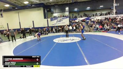 133 lbs Cons. Round 2 - Adam Pena, Harper College vs Carter Anderson, Loras