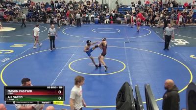 116 lbs Champ. Round 2 - Mason Pastwik, Eden vs Ali Saeed, Lafayette