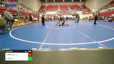 106 lbs Quarterfinal - Ty Whitlock, Harrah Little League Wrestling vs Jett Reid, Arkansas