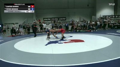 75 lbs Champ. Round 2 - Carter Barrio, Valiant Wrestling Club vs Peter Mikedis, Savage Wrestling Academy
