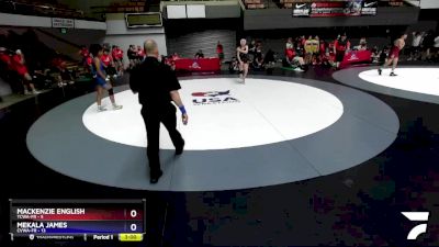 130 lbs Round 1 (16 Team) - Mackenzie English, TCWA-FR vs Mekala James, CVWA-FR