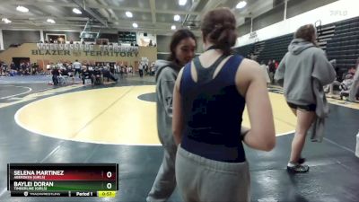 145 lbs 3rd Place Match - Baylei Doran, Timberline (Girls) vs Selena Martinez, Aberdeen (Girls)