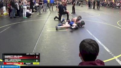 100 lbs Cons. Round 4 - Eric Armstrong, Dearborn Heights WC vs Garrett Milligan, Eaton Rapids Youth WC