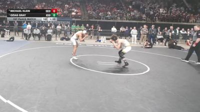 D 1 138 lbs 1st Place Match - Ozias Gray, Acadiana vs Michael Klein, Holy Cross