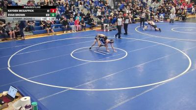 118 lbs Champ. Round 1 - Evan Brown, Newfane vs Kayden McGaffick, North Tonawanda