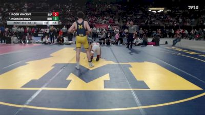6A 150 lbs 3rd Place Match - Jackson Beck, Meridian vs Jacob Vincent, Highland-P