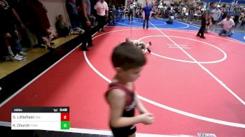 46 lbs Consi Of 8 #1 - Gauge Littlefield, Coweta vs Kynslee Church, Team Tulsa Wrestling Club