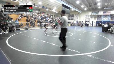 120 lbs Champ. Round 2 - Charles Cohen, Corona Del Mar vs Ethan Santos, South Torrance