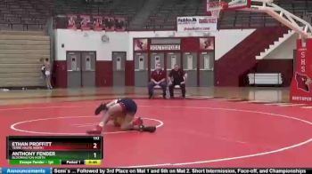 132 lbs 5th Place Match - Ethan Proffitt, Terre Haute North vs Anthony Fender, Bloomington North