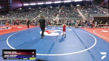 77 lbs Semifinal - Fischer Lewis, Thermopolis Wrestling Club vs Jesse Gortney, Tri-State Grapplers