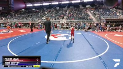 77 lbs Semifinal - Fischer Lewis, Thermopolis Wrestling Club vs Jesse Gortney, Tri-State Grapplers