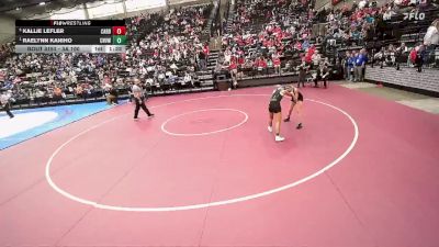 3A 100 lbs Semifinal - Raelynn Kaniho, Canyon View vs Kallie Lefler, Carbon