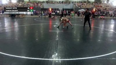 93 lbs Quarterfinal - Kinsley Kitts, Halls Wrestling vs Aubyn Collett, Joelton Wrestling Club