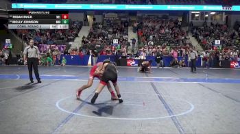 100 lbs Cons. Round 2 - Tegan Buck, Wellington vs Molly Johnson, Marysville