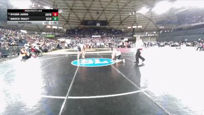 Boys 1B/2B 285 Semifinal - Brock Tracy, Lind-Ritzville vs Ryder Jared, Asotin