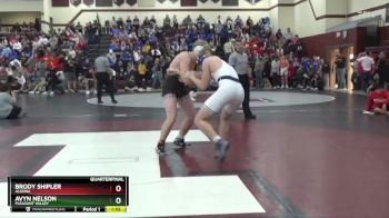 190 lbs Quarterfinal - Avyn Nelson, Pleasant Valley vs Brody Shipler, Algona