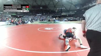Boys 3A 138 lbs Champ. Round 2 - Logan MacEwan, Stanwood vs Preston Duman-Dahm, Shelton