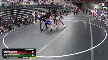95 lbs Quarterfinals (8 Team) - Karson Wuebker, Iowa USA Blue vs Tayden Mahan, Kansas Anacondas