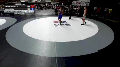 157 lbs Champ. Round 1 - Isaac Padilla, Vasky Bros\Pitman Wrestling Club vs Isaac Ceja, Firebaugh High School Wrestling