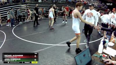 130 lbs Quarterfinals (8 Team) - Michael Alexander, Minnesota Gold vs Aiden Robideaux, Oklahoma Elite