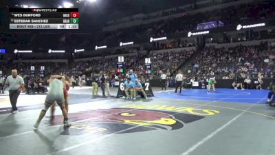 215 lbs Quarterfinal - Wes Burford, Oakdale (SJ) vs Esteban Sanchez, Granite Hills (SD)