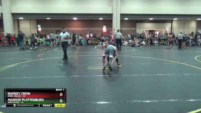 92 lbs Round 1 (4 Team) - Ramsey Crow, Steel Valley vs Maddox Plattenburg, Ares Black