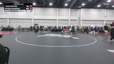110 lbs Quarters - Allie Procter, Team Alpha vs Victoria Sifuentes, Gladiator Wrestling