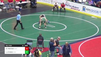 140 lbs 5th Place - Gage Wentzel, Montoursville vs Jonah Erdely, Frazier