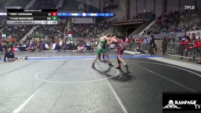 150 lbs Cons. Round 2 - Tyler Mortimer, De Soto Kids vs Toby Lundgren, Colby Kids