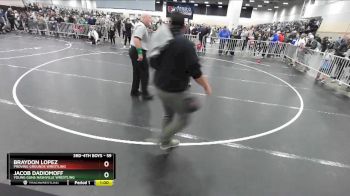 59 lbs Cons. Round 4 - Jacob Dadiomoff, Young Guns Nashville Wrestling vs Braydon Lopez, Proving Grounds Wrestling