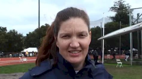 Stephanie Brown Trafton, 1st place, discus at the 2011 Stanford Invitational