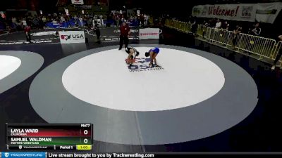 87 lbs Quarterfinal - Samuel Waldman, MatTime Wrestling vs Layla Ward, California