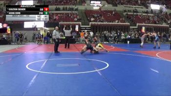 152 lbs Cons. Round 1 - Colton Seger, Team Champs vs John Hire, Spartan Youth Wrestling Club