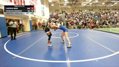 Girls 125 lbs Semifinal - Jocelynn Mendoza, Gilroy Girls vs Lastevia Muir, Lowell Girls