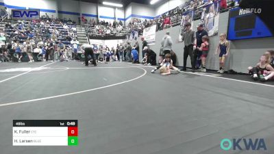 49 lbs Consi Of 4 - Kasen Fuller, Comanche Takedown Club vs Hunter Larsen, Blue Devil Wrestling