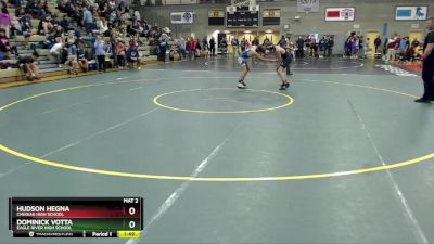 119 lbs Quarterfinal - Dominick Votta, Eagle River High School vs HUDSON HEGNA, Chugiak High School