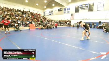 138 lbs Champ. Round 1 - Melchior Madrigal, Portola High School Wrestling vs Mason Stewart, Lancers WC