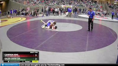 106 lbs Quarterfinal - Cameron King, Umpqua Wrestling Club vs Kacen Hamilton, Thunder Mountain Wrestling Clu