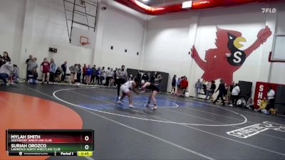 135 lbs Cons. Round 2 - Mylah Smith, Southport Wrestling Club vs Suriah Orozco, Lawrence North Wrestling Club