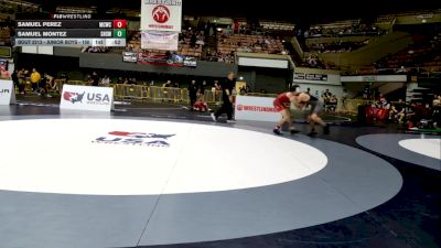 Junior Boys - 150 lbs Cons. Round 6 - Samuel Perez, Manteca Cobras Wrestling Club vs Samuel Montez, Selma High School Wrestling