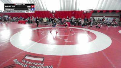 100 lbs 1st Place Match - Kendra Ege, New Wave Wrestling Club vs Petra Hart, Fighting Turtles WC, IL