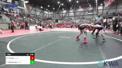 76 lbs Rr Rnd 2 - KNOX Trosky, Claremore Wrestling Club vs Frankie Robertson, Hennessey Takedown Club