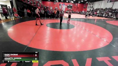 157 lbs Champ. Round 2 - Radic Dvorak, HUNTLEY vs Kenneth Jamison, EDWARDVILLE (HS)