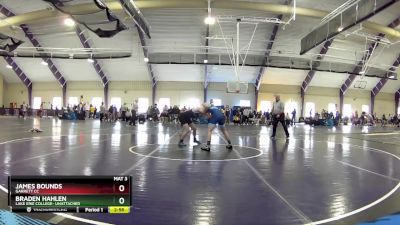 125 lbs Semifinal - James Bounds, Garrett CC vs Braden Hahlen, Lake Erie College- Unattached