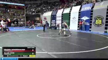 132 Class 3 lbs Cons. Round 3 - Braden Werderhausen, Jefferson City vs Blake Cook, Farmington