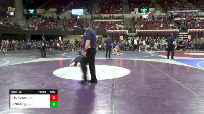 106 lbs Quarterfinal - Holden Kopari, Dickinson Wrestling Club vs Jacob Stirling, Camel Kids Wrestling