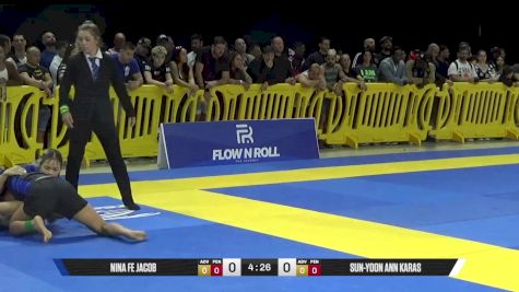 Sun-Yoon Ann Karas vs Nina Fe Jacob 2025 Pan IBJJF Jiu-Jitsu No-Gi Championship
