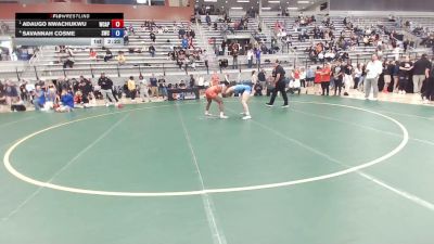 62 kg Semis - Adaugo Nwachukwu, WCAP vs SaVannah Cosme, Southwest Wrestling Club