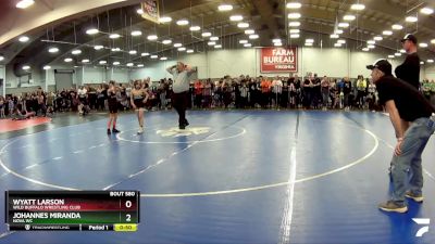 70 lbs Cons. Semi - Johannes Miranda, Nova WC vs Wyatt Larson, Wild Buffalo Wrestling Club