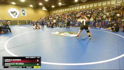 215 lbs Champ. Round 1 - Joshua Ramirez, Reedley vs Gonzalez Ricardo, Moopark